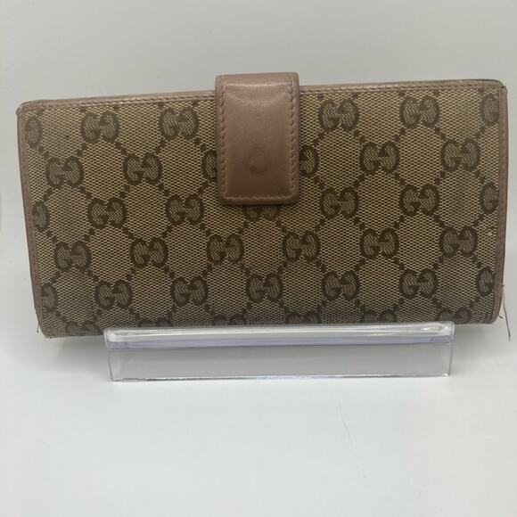 Gucci GG Tan Canvas Long Wallet - Picture 2 of 9